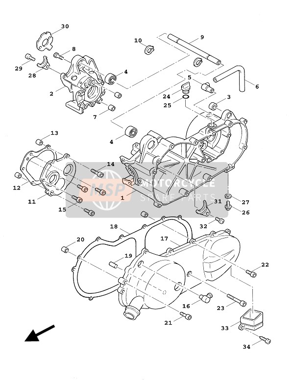 4VPE54210100, Cover, Carter 2, Yamaha, 0